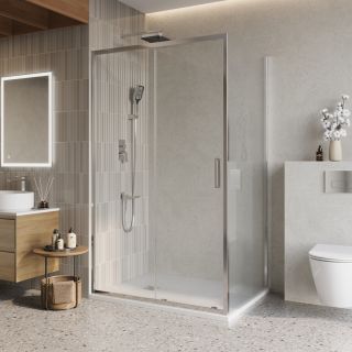 Душевой уголок BelBagno LUCE-AH-1-120/100-C-Cr хром